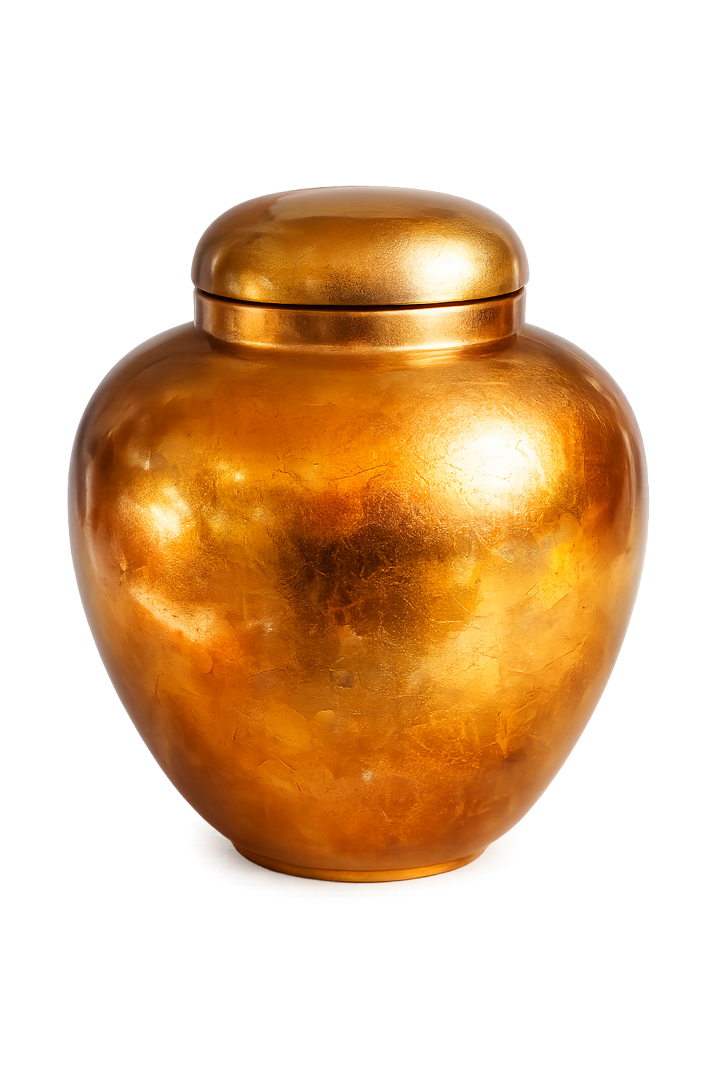 Gold Round Lacquerware Ginger Jar