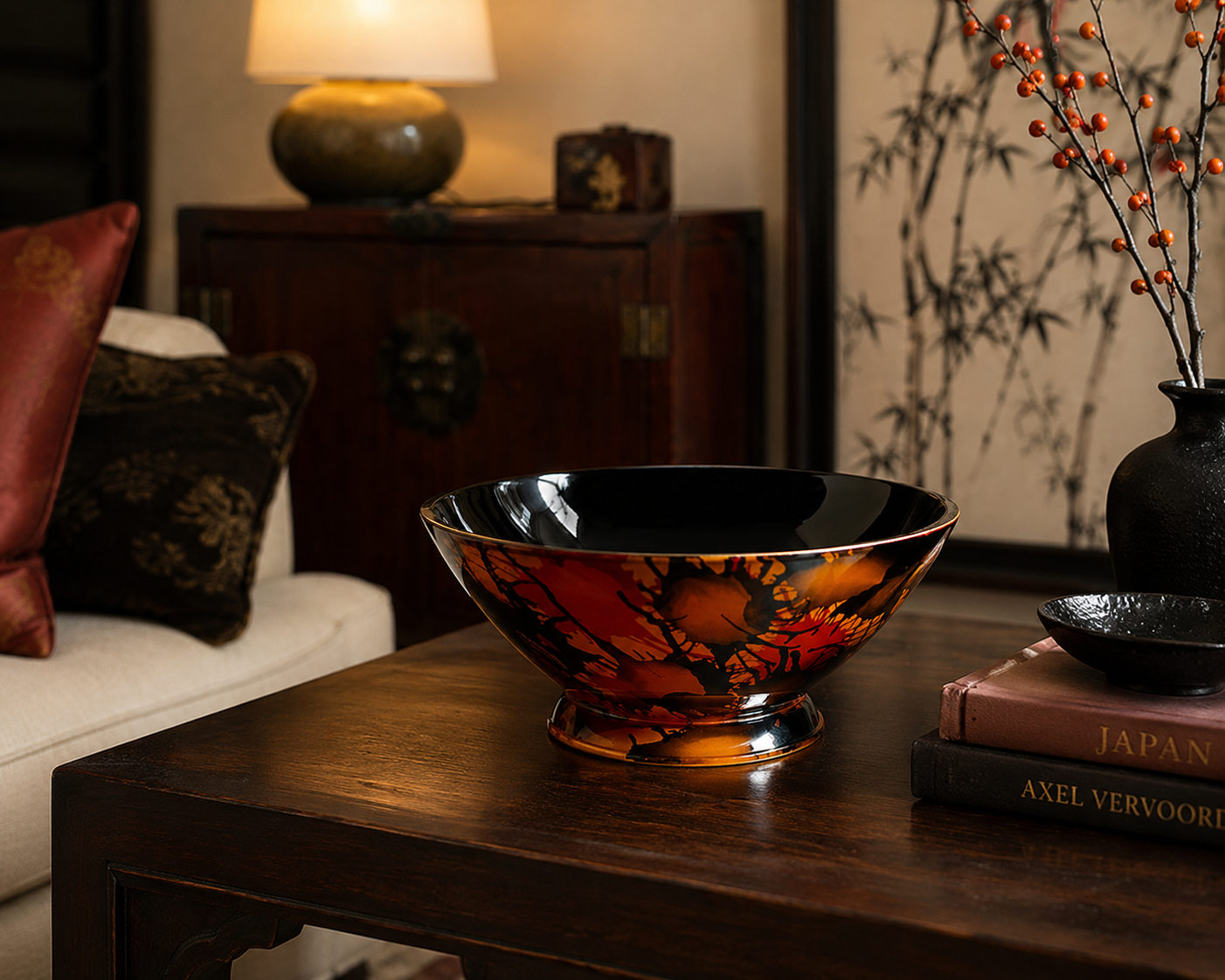 Handpainted Lacquerware Conical Bowl in various designs