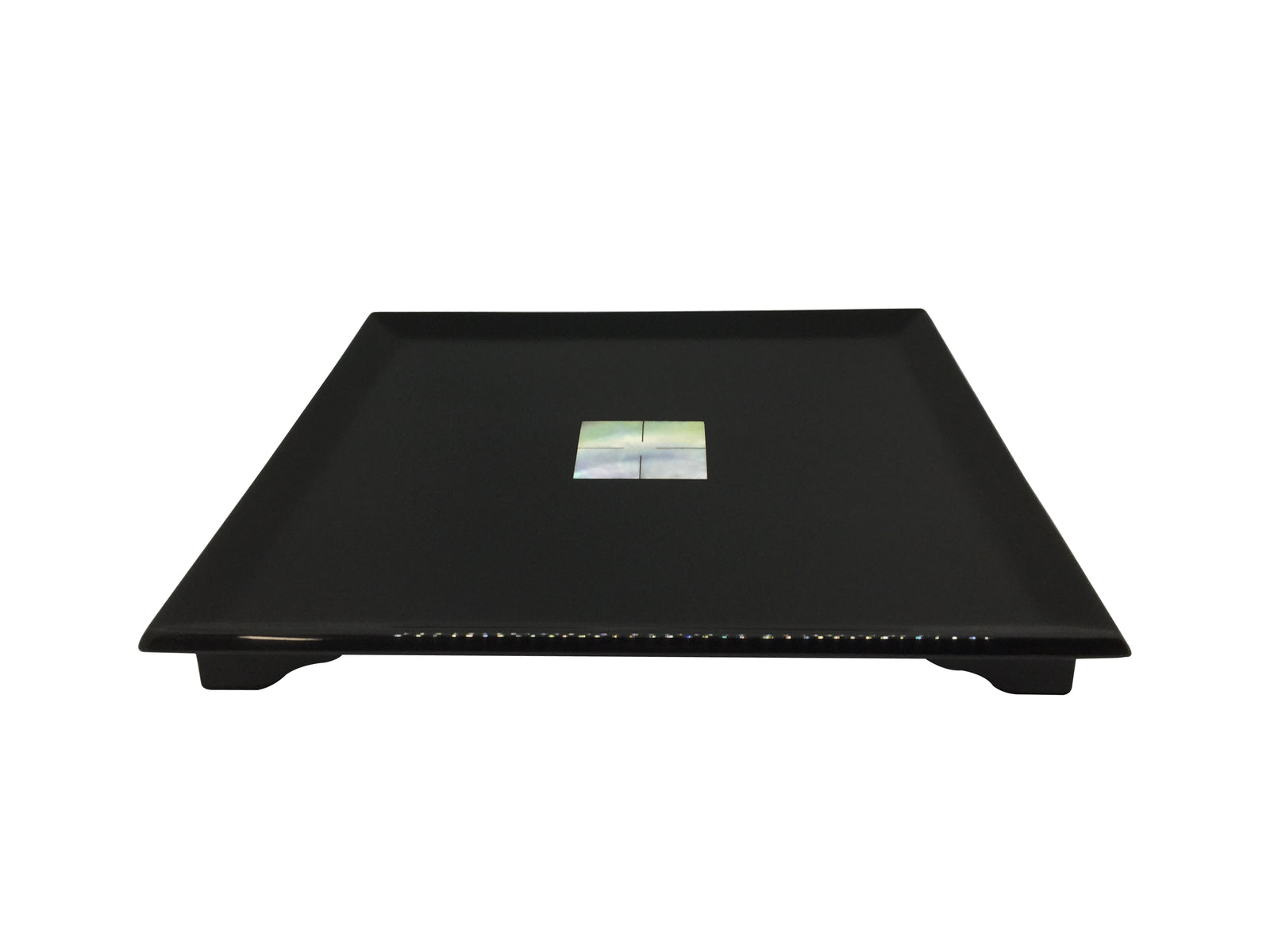 Lacquerware Square Tray with Pearl Shell Feature