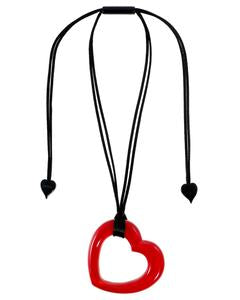 Zsiska Heart Cut Out Pendant Necklace  - A Colourful Statement of Love