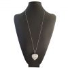 LOVEbomb Large Heart Pendant on Long Sterling Silver Chain