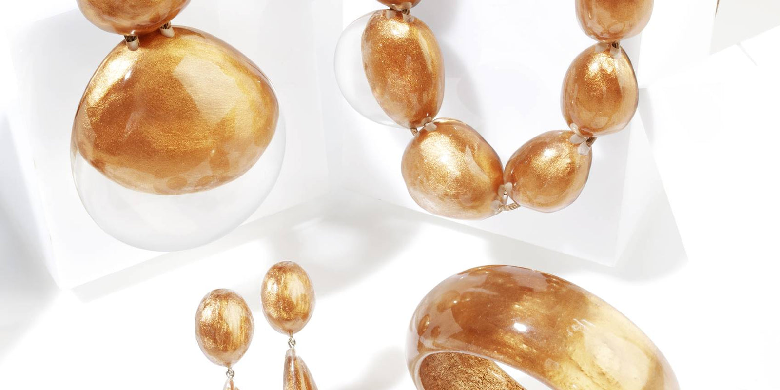 Zsiska Luxus Copper Long Drop Earrings