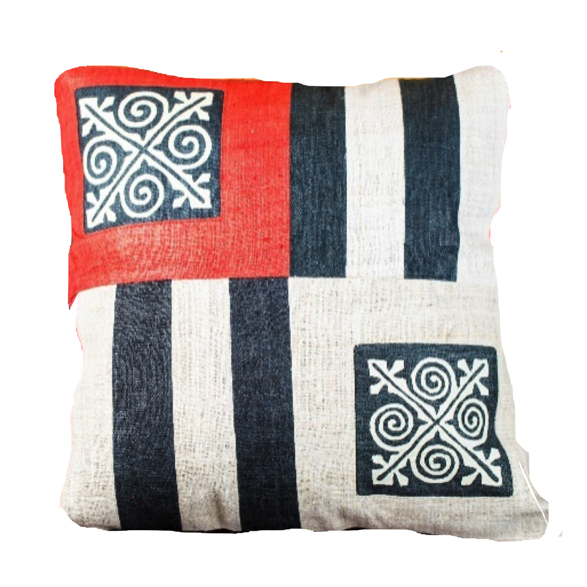 Ethnic Mix Striped Cushion Cover-Villagecraft Planet-Temples and Markets