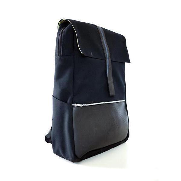 Friends 'n' Stuff Black Canvas and Tyre Backpack / Laptop Bag-Bags-Friends "N" Stuff-Temples and Markets