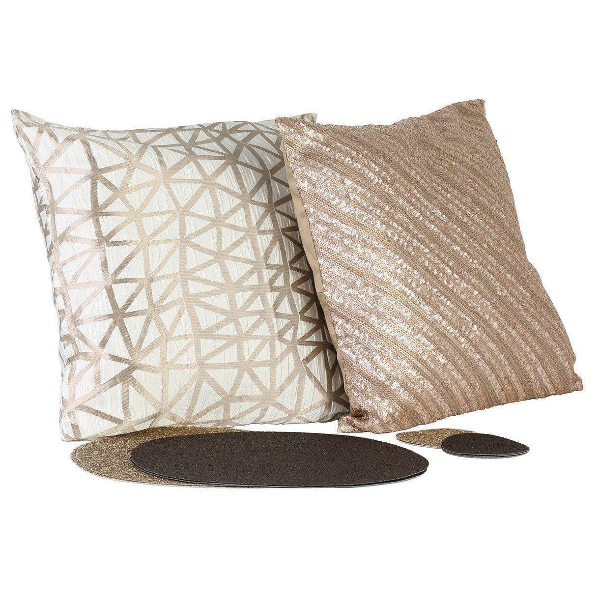 Shimmery Gold Round Coaster-ML Living-Temples and Markets