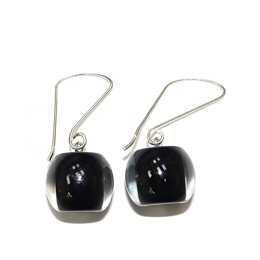 Zsiska Colourful Bead Drop Earrings-Jewellery-Zsiska-Black-Long Drop-Temples and Markets