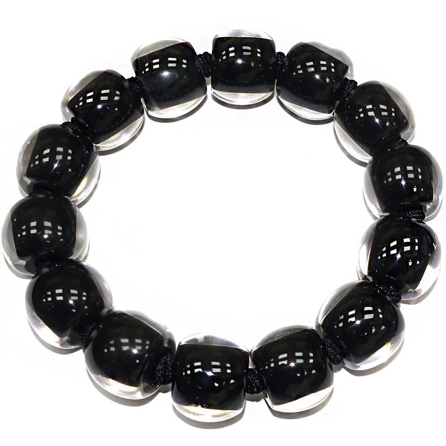 Zsiska Colourful Beads Bracelets-Jewellery-Zsiska-Medium-Black-Temples and Markets