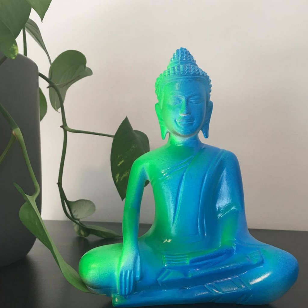 Set of 2, Mini Buddha Statues Figurine Sitting Pose Fengshui Decor Gift |  eBay