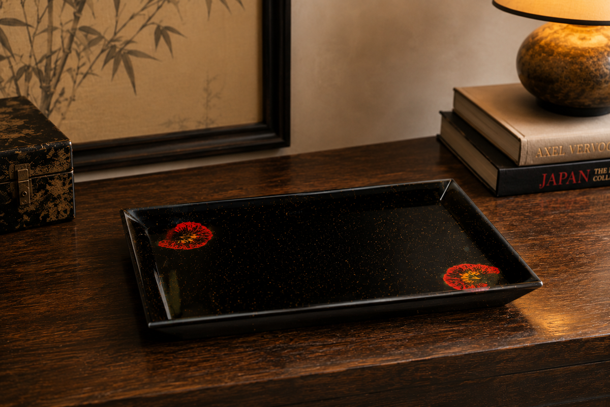 Lacquerware Oblong Tray - choose your colour and design