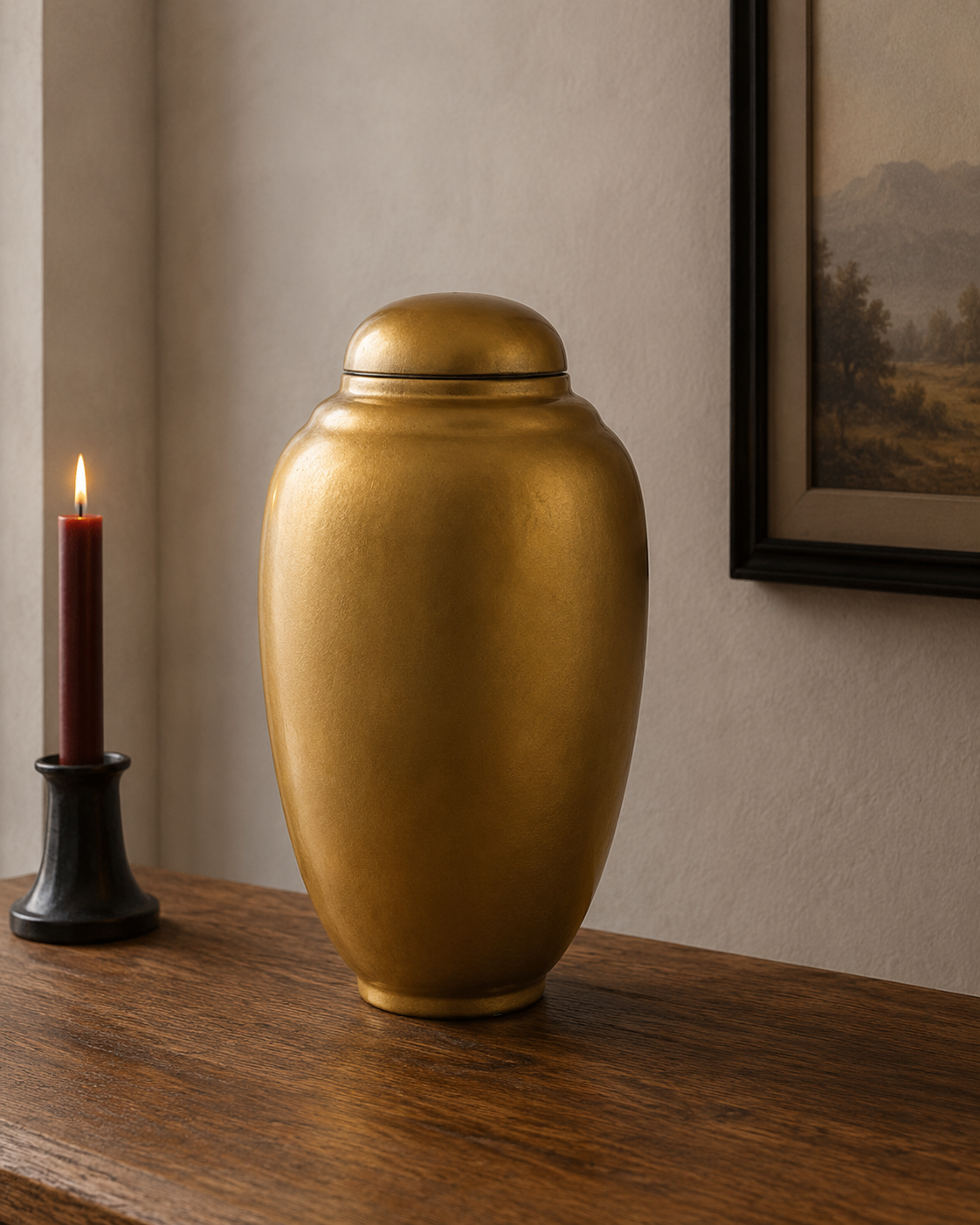 Gold Painted Lacquerware Ginger Jar