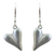 LOVEbomb Heart V Drop Earrings on Sterling Silver Hooks