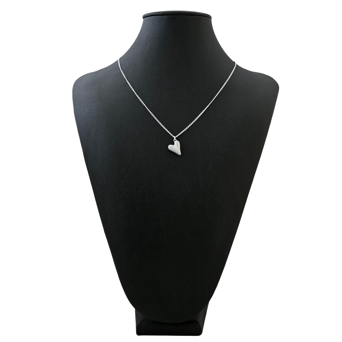 LOVEbomb Heart V Neck Pendant on Sterling Silver Chain