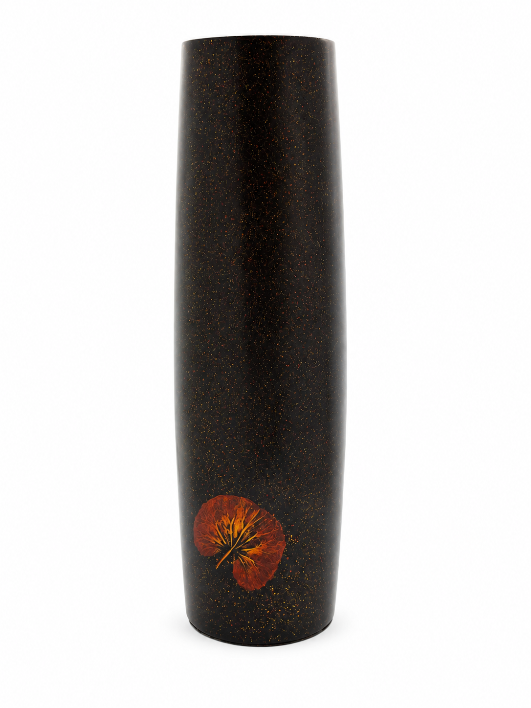 Small Lacquerware Painted Vase - Summer Flowers Design