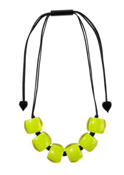 Zsiska Bellissima Lime Green Adjustable Necklace