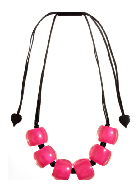 Zsiska Bellissima Bright Pink Adjustable Necklace