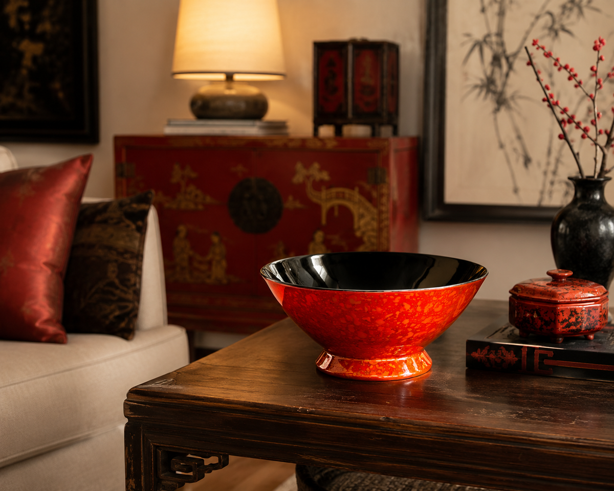 Handpainted Lacquerware Conical Bowl in various designs