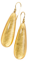 Zsiska Precious Gold Leaf Drop Earrings
