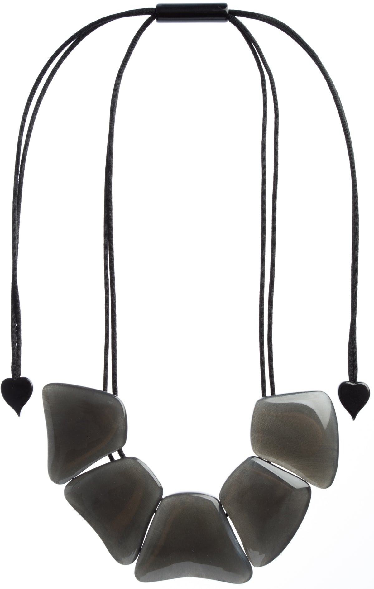 Zsiska Mara 5 Beaded Resin Necklace - Green or Grey