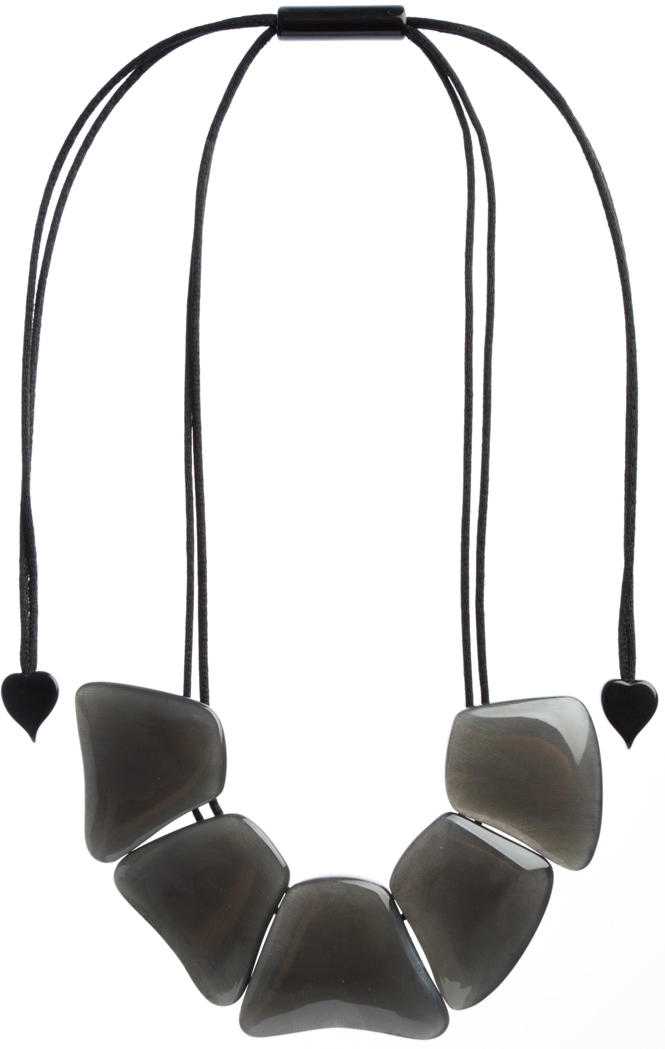 Zsiska Mara 5 Beaded Resin Necklace - Green or Grey