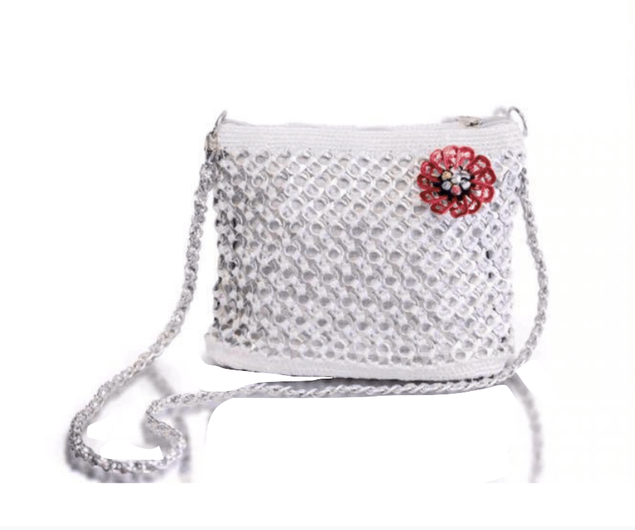 Solene M "Be You" Shoulder Bag or Cross Body Bag made from recycled Can Pull Tabs
