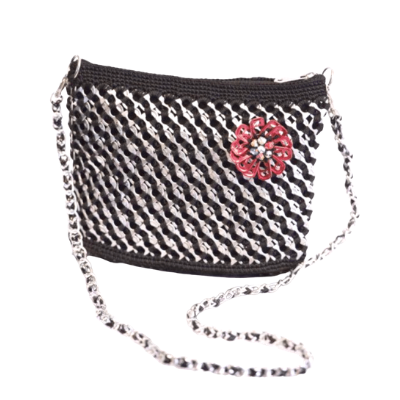Solene M "Be You" Shoulder Bag or Cross Body Bag made from recycled Can Pull Tabs