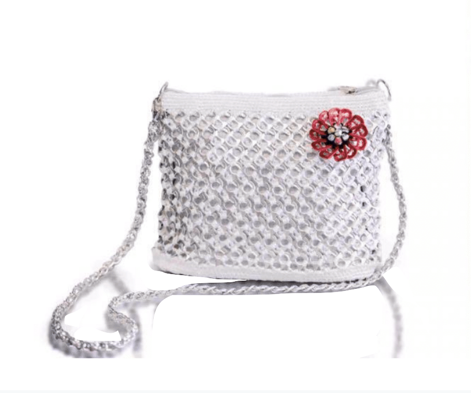 Solene M &quot;Be You&quot; Shoulder Bag or Cross Body Bag made from recycled Can Pull Tabs