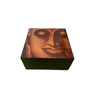 Bronze Buddha Head Square Lacquerware Jewellery Box