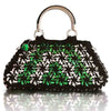 Solene M "Crescent" Black and Green Handbag made from recycled Can Pull Tabs