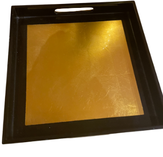 Lacquerware Square Tray with Handles - choose your colour