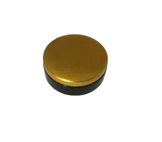 Round Lacquered Trinket Box - Gold and Black