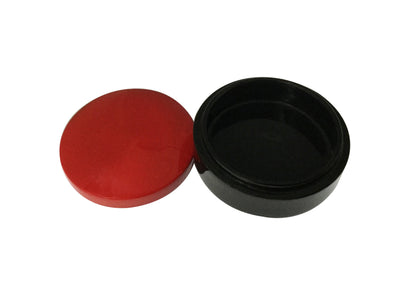 Round Lacquered Trinket Box - Christmas Red