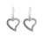 LOVEbomb Heart Cut Out Sterling Silver Drop Earrings