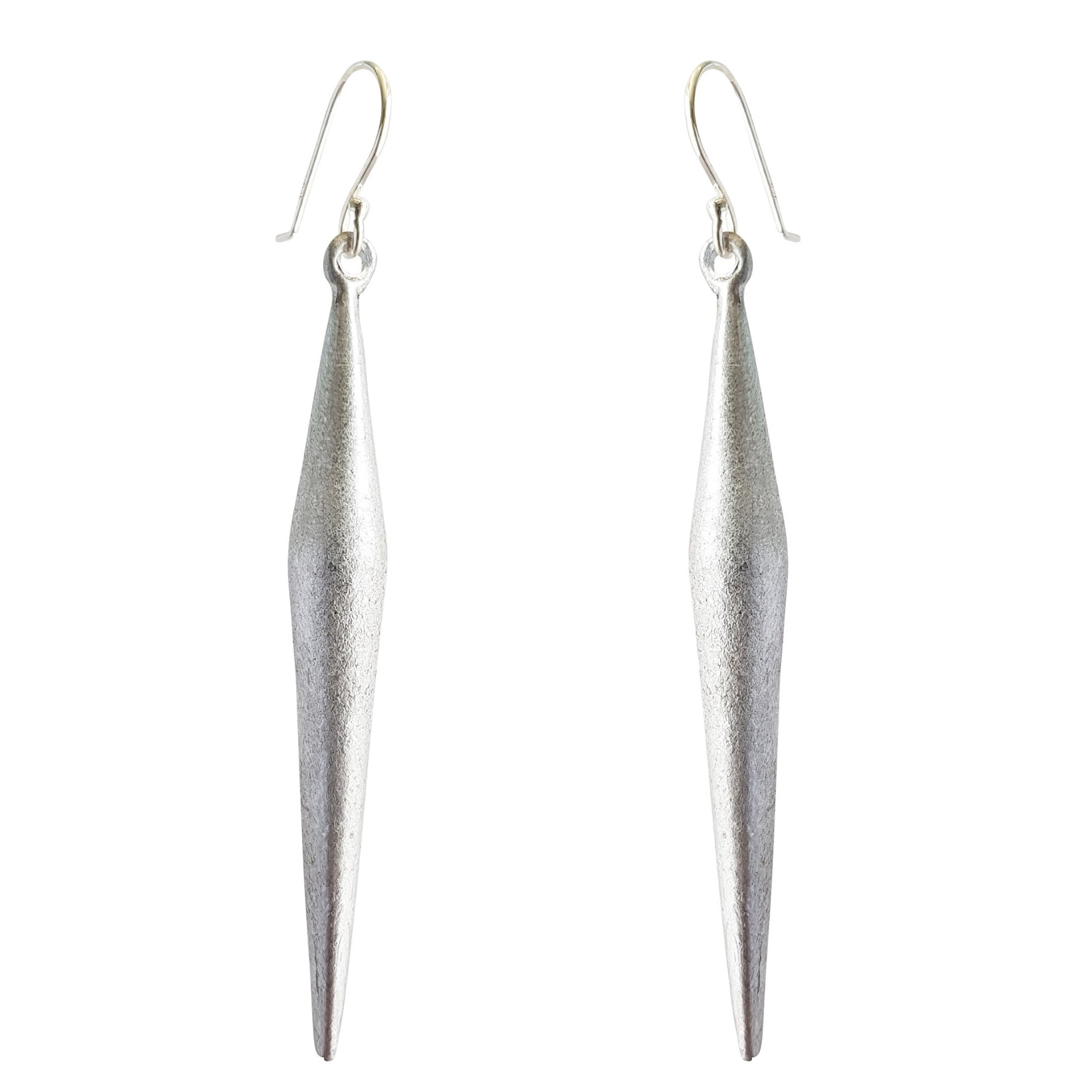 LOVEbomb Long Point Sterling Silver Hook Earrings