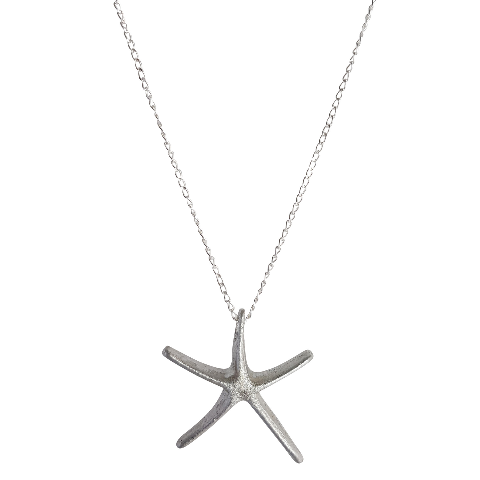 LOVEbomb Starfish Shape Pendant on Sterling Silver Chain
