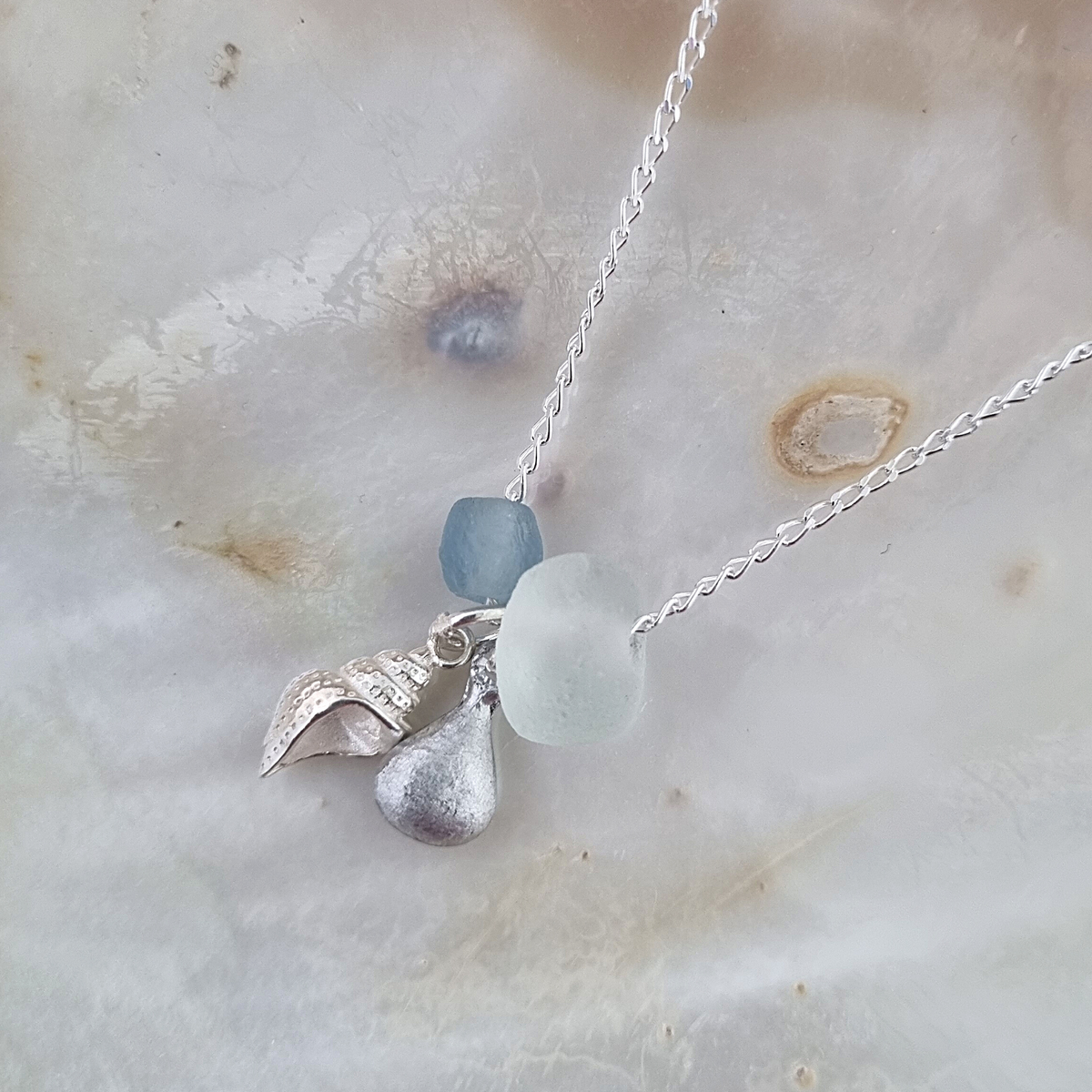 LOVEbomb Multi Charm Pendant on Sterling Silver Chain