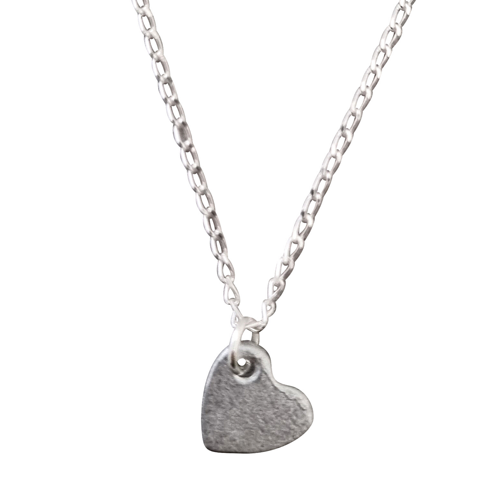 LOVEbomb Heart Charm Pendant on Sterling Silver Chain