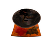 Handpainted Lacquer Bowl with Square Plate - Light Fireworks Design