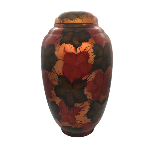 Painted Lacquerware Ginger Jar - Light Fireworks Design