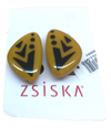 Zsiska Maia Two Colour Clip on Earrings