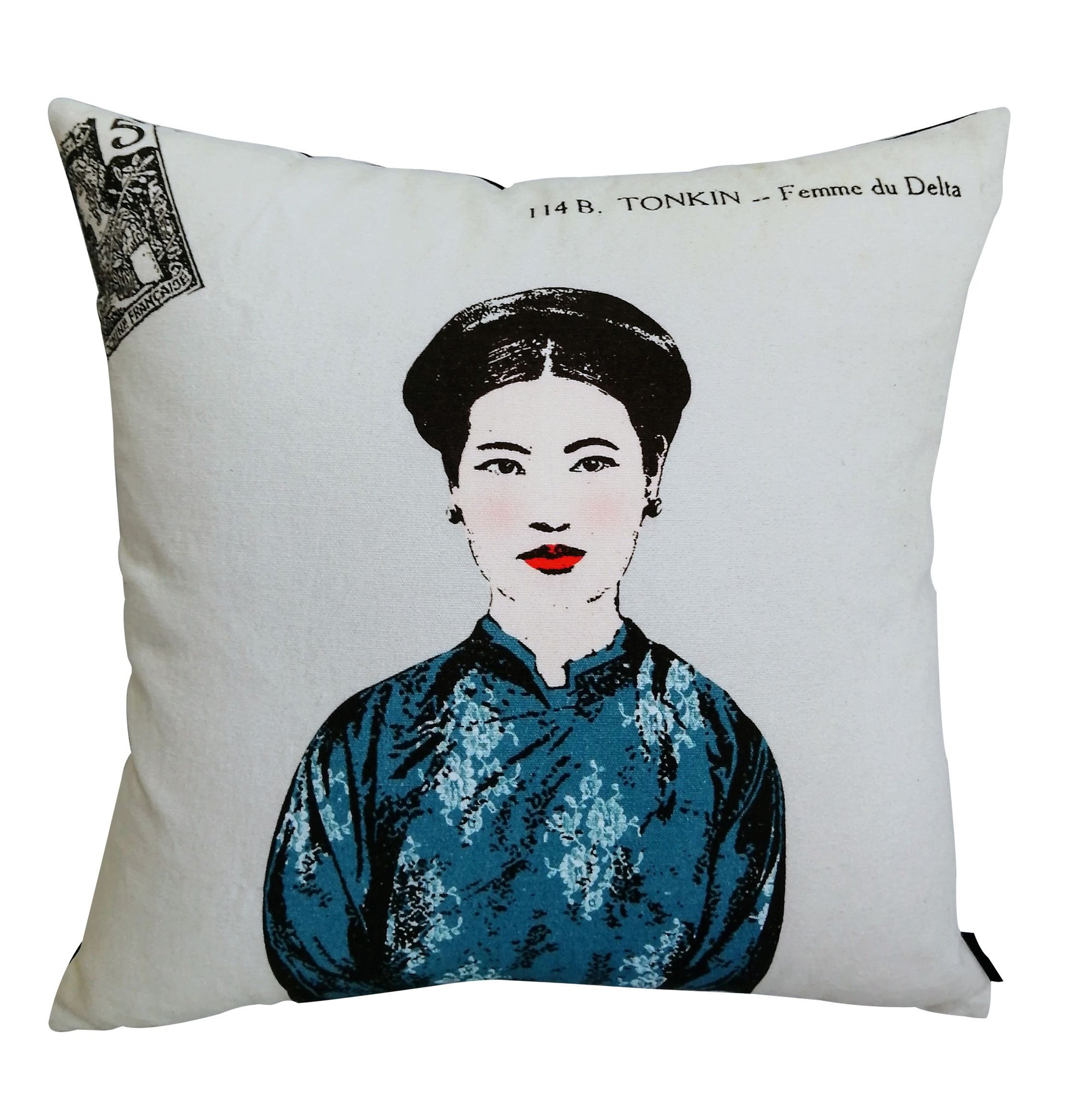Eugenie Darge Miss Dung Portrait Cushion Cover