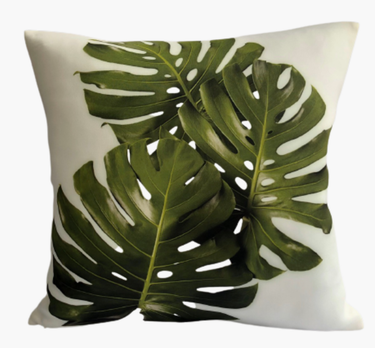 Monstera Fruit Salad Plant Leaves Cushion Cover