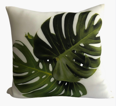 Monstera Fruit Salad Plant Leaves Cushion Cover