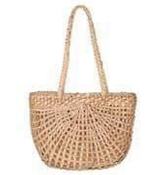 Nanta Open Weave Shoulder Basket Bag - Water Hyacinth