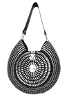 Solene M "Oasis" Snail Shaped Black and Silver Bag, made from recycled Can Pull Tabs