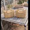 Oblong Basket Bag with Oblong Handles made from Water hyacinth