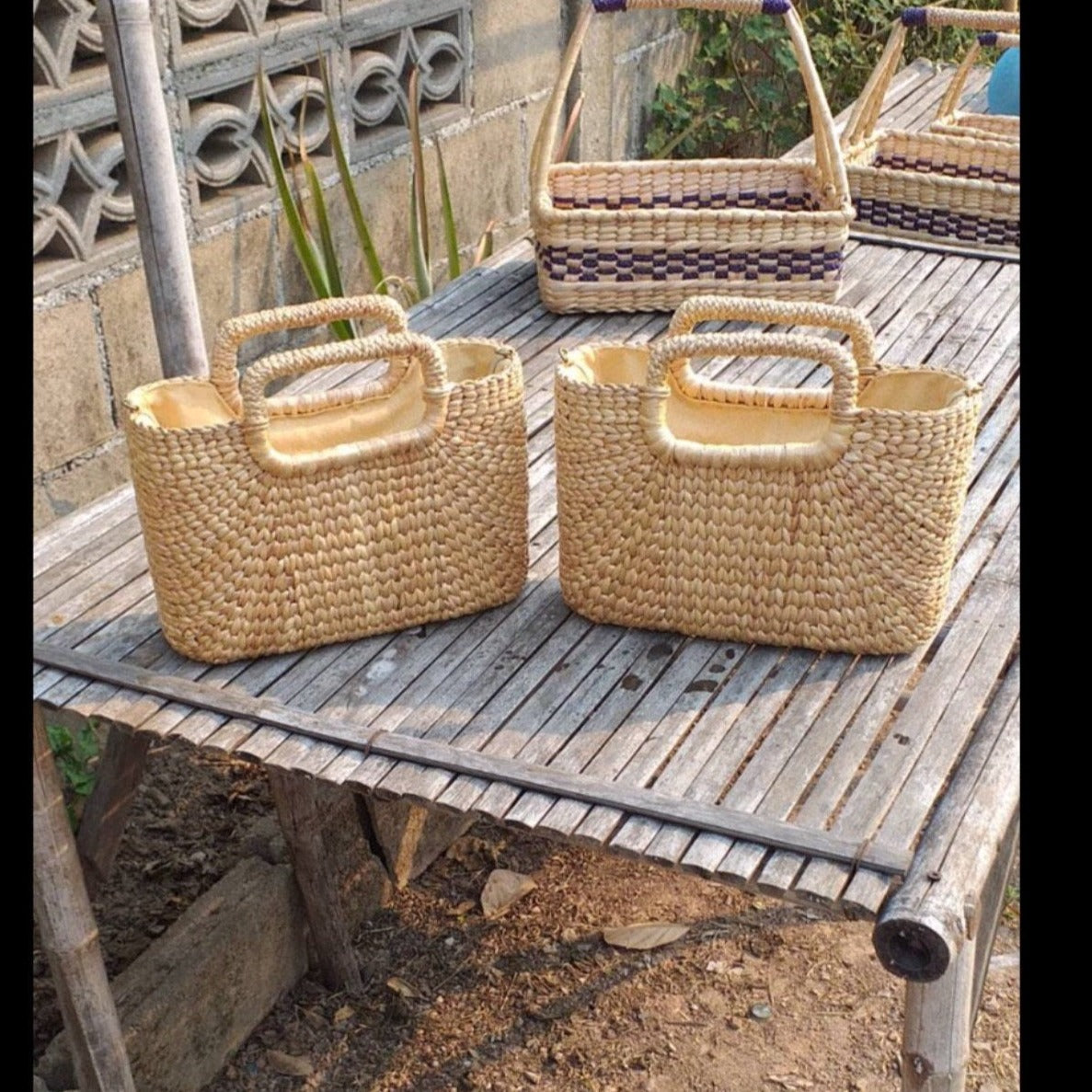 Buy Women Handmade Handbag, Woven Tote Bag, Handwoven Bags, Straw Bag,  Zipper Bag, Handmade Handbags, Bead Button Handbag Water Hyacinth Handbag  Online in India - Etsy