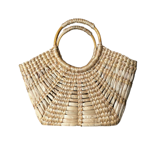 Pentagon Shaped Basket Bag made from sustainable Water hyacinth