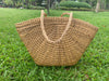 Handwoven Water Hyacinth Curved Top Basket Shoulder Bag