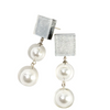 Zsiska Vintage Pearls Silver and Pearl Drop Earrings