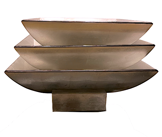 Metallic Silver Lacquerware Bowl Set